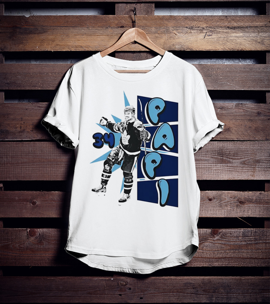 Toronto Maple Leafs Auston Matthews 34 Papi Hockey Legend T-Shirt