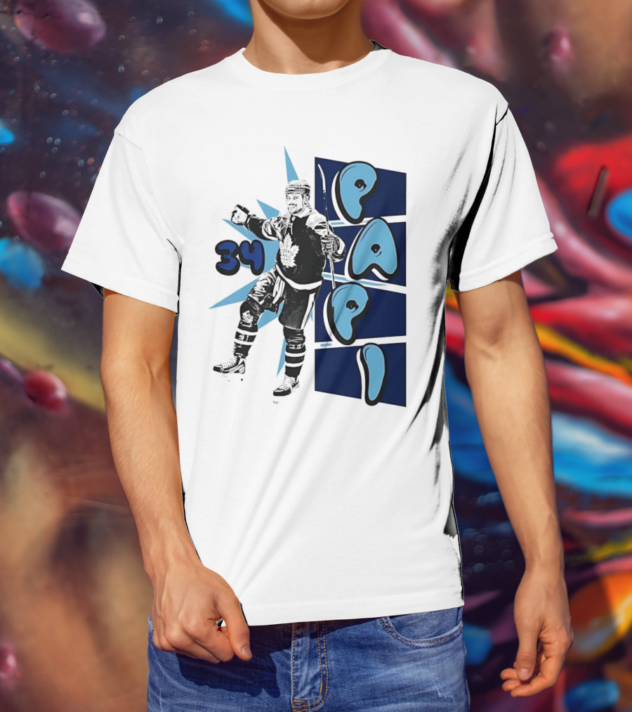 Toronto Maple Leafs Auston Matthews 34 Papi Hockey Legend T-Shirt