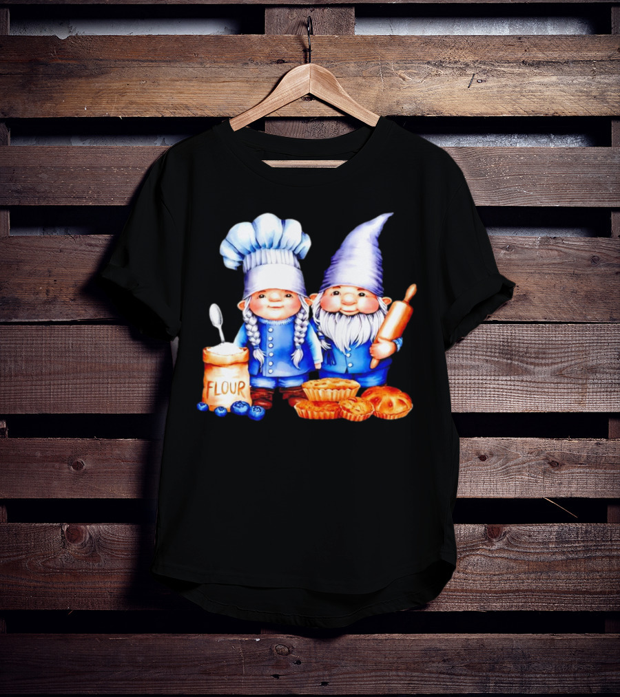 Adorable Baking Gnomes With Flour And Pastries T-Shirt