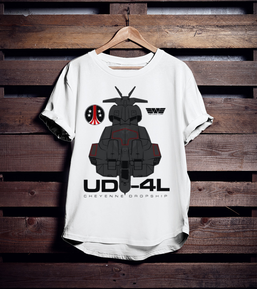 Alien UD-4L Cheyenne Dropship Weyland Yutani Corporation Badge T-Shirt