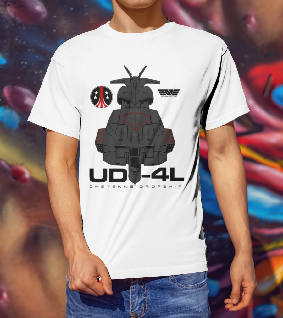 Alien UD-4L Cheyenne Dropship Weyland Yutani Corporation Badge T-Shirt