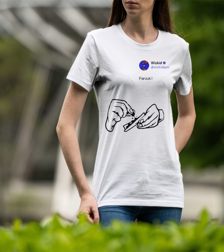 Wizkid @wizkidayo Farouk Godson Wear Hands Rolling T-Shirt