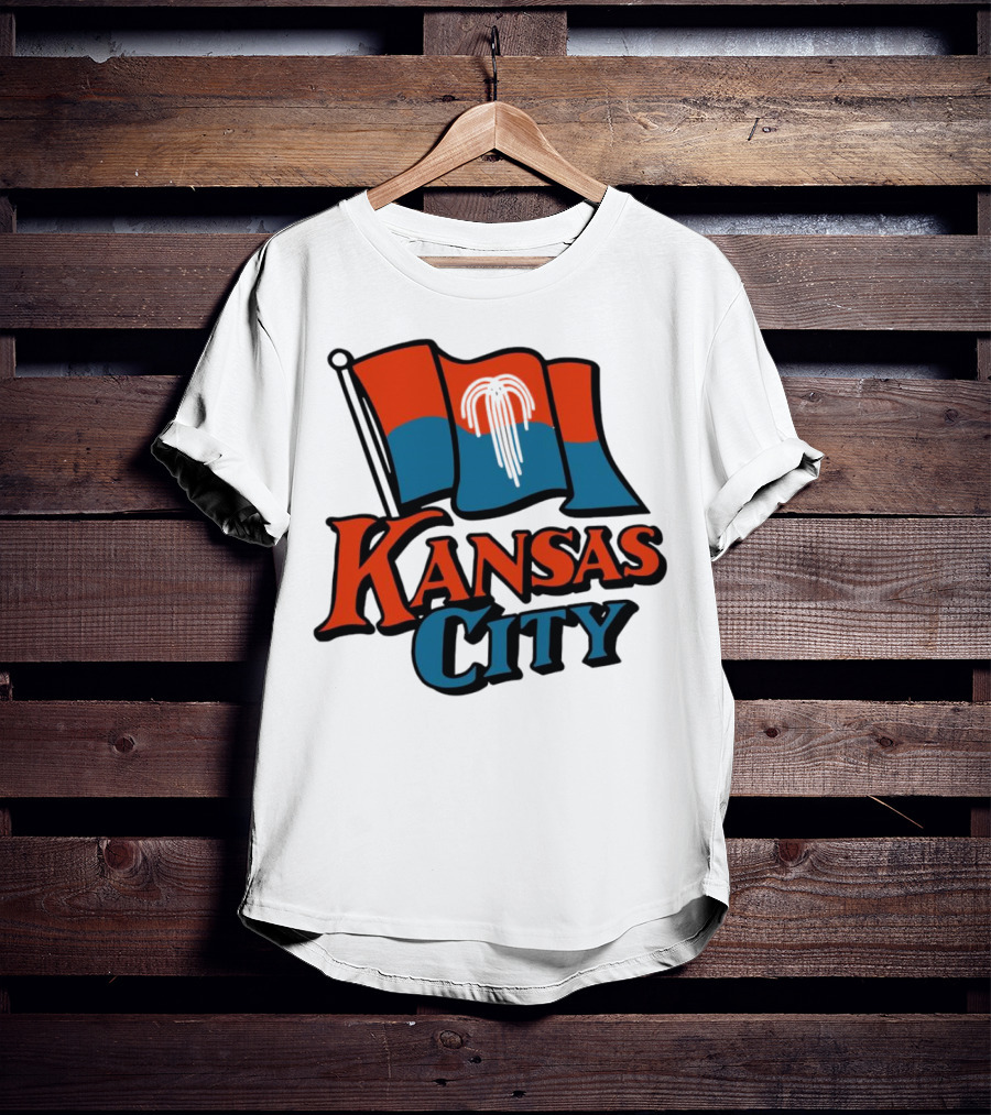Kansas City Flag With Orange And Blue T-Shirt