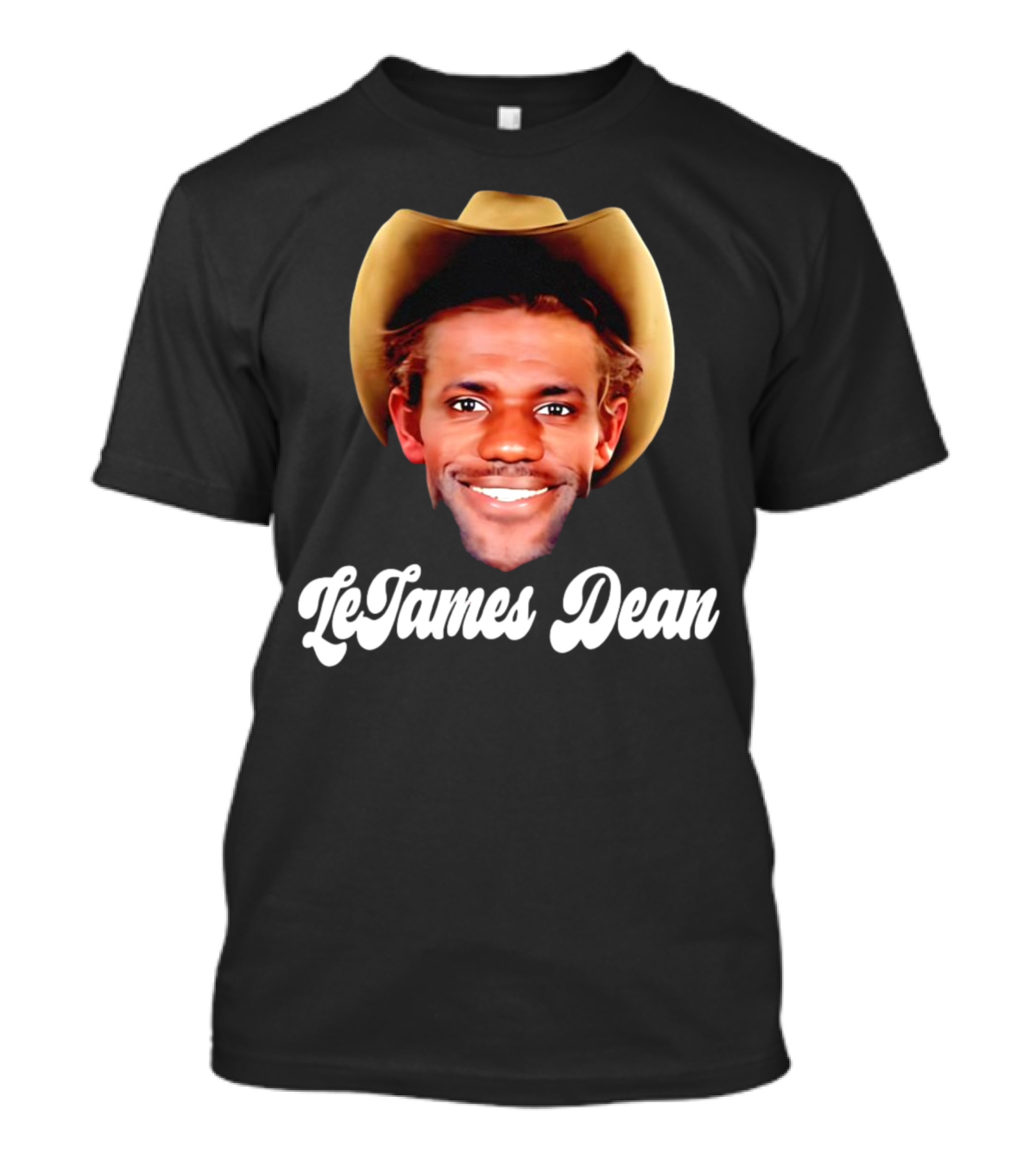 LeBron James LeJames Dean Cowboys And Basketball Fusion Gesicht T-Shirt