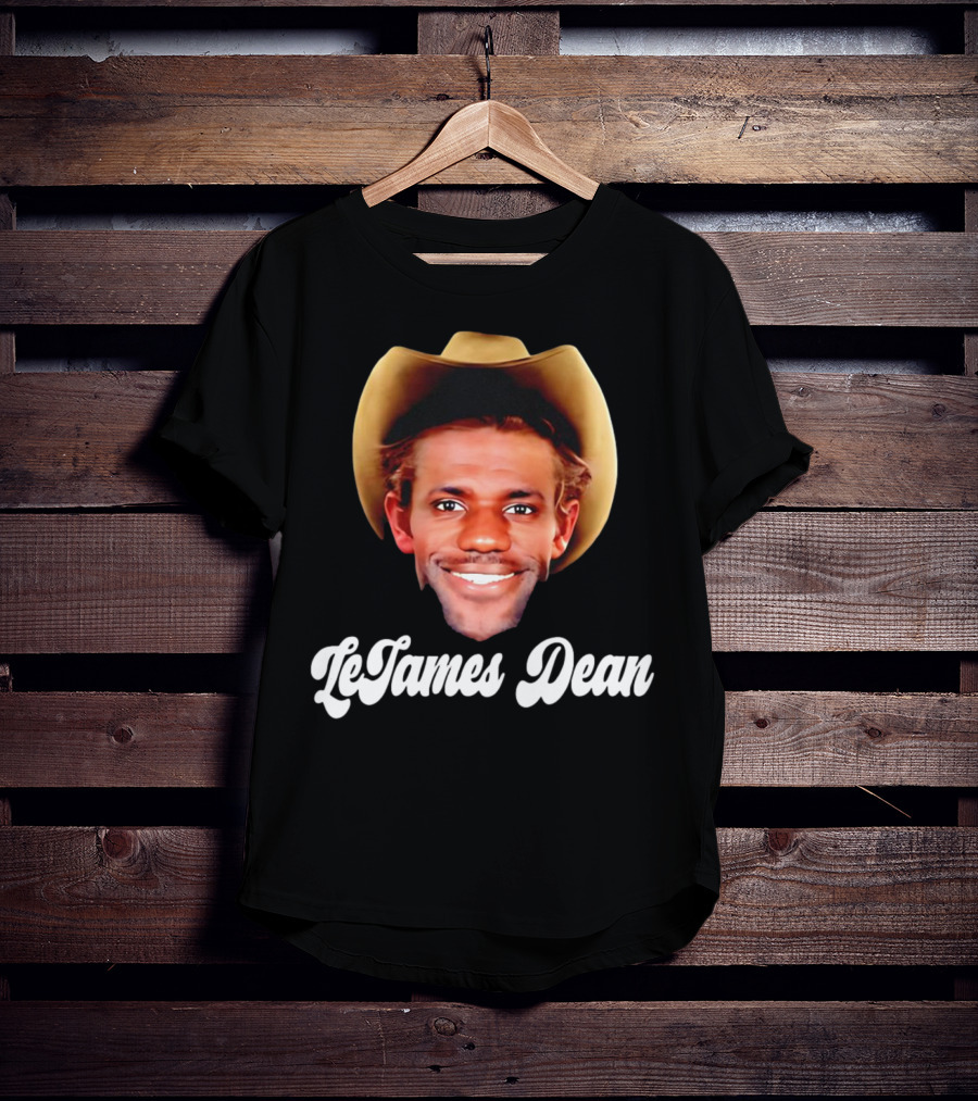 LeBron James LeJames Dean Cowboys And Basketball Fusion Gesicht T-Shirt