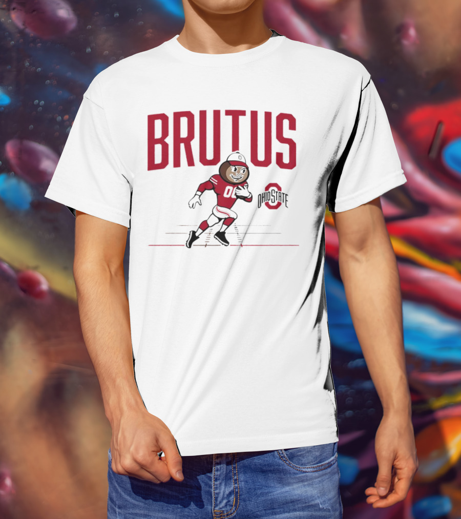 Brutus Ohio State Buckeyes 00 Running Mascot T-Shirt