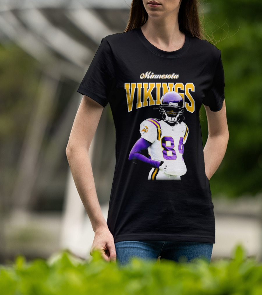 Minnesota Vikings Randy Moss Number 84 Retired Player Sideline Legend T-Shirt