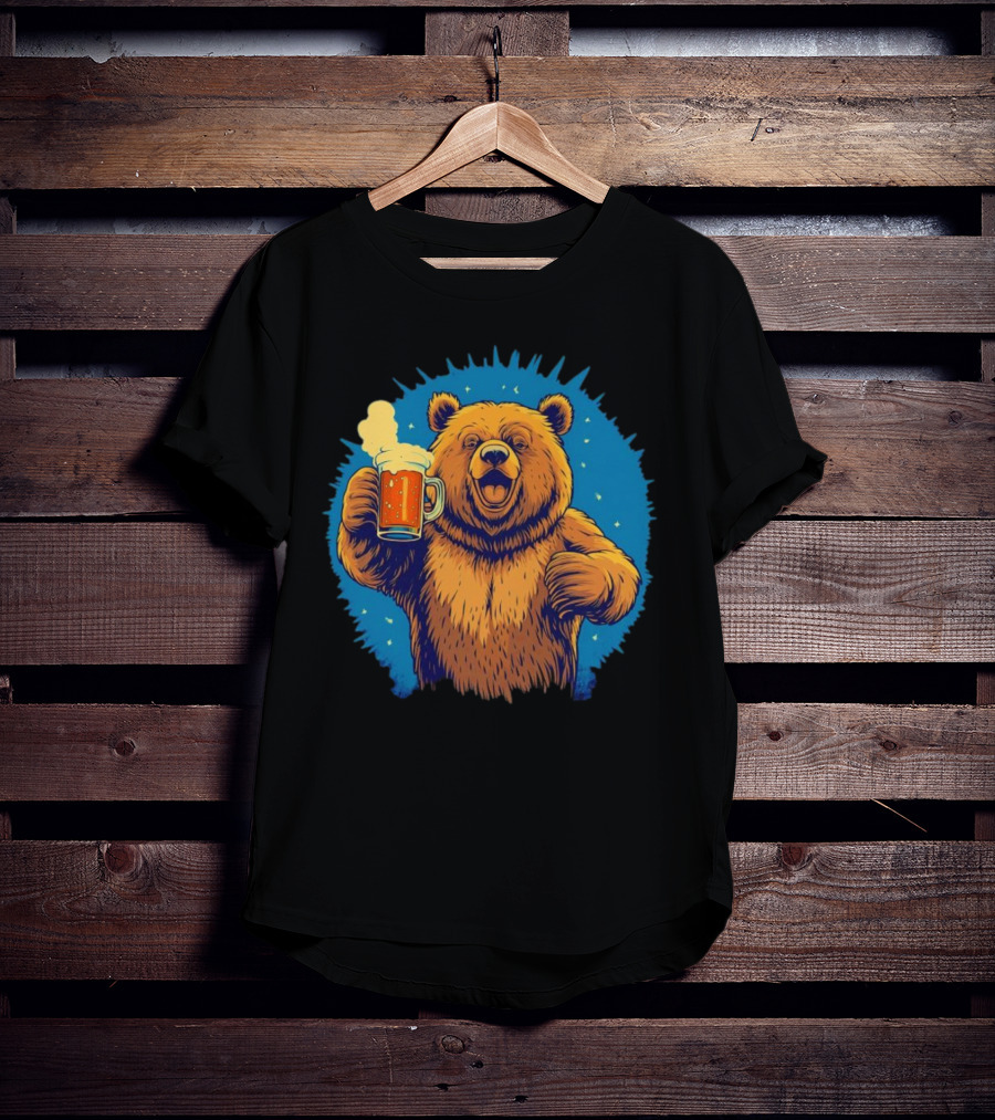 Bear Drink Beer Ging T-Shirt