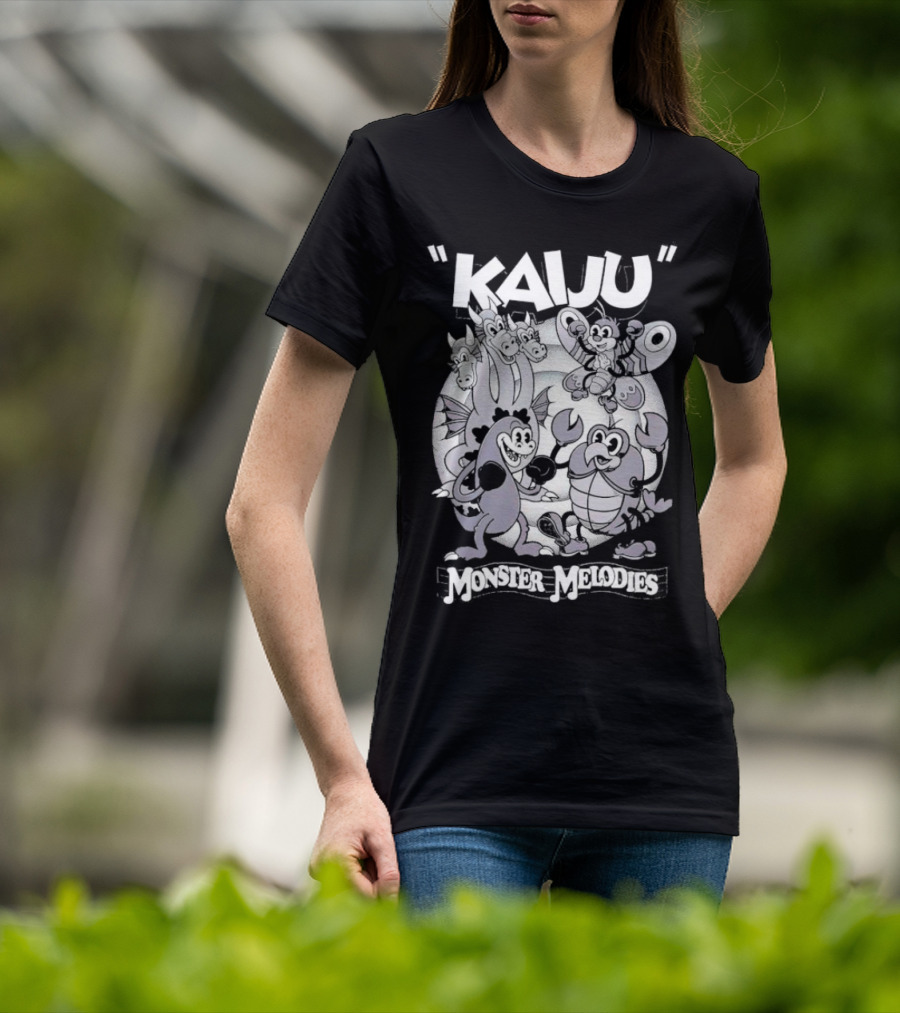 Kaiju Cartoon Monster Melodies Musical Characters T-Shirt