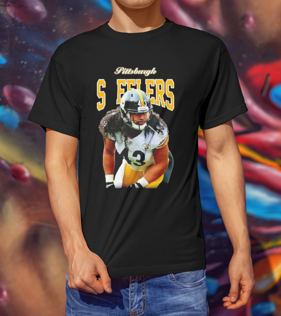 Pittsburgh Steelers Troy Polamalu Retired Player Number 43 Sideline T-Shirt