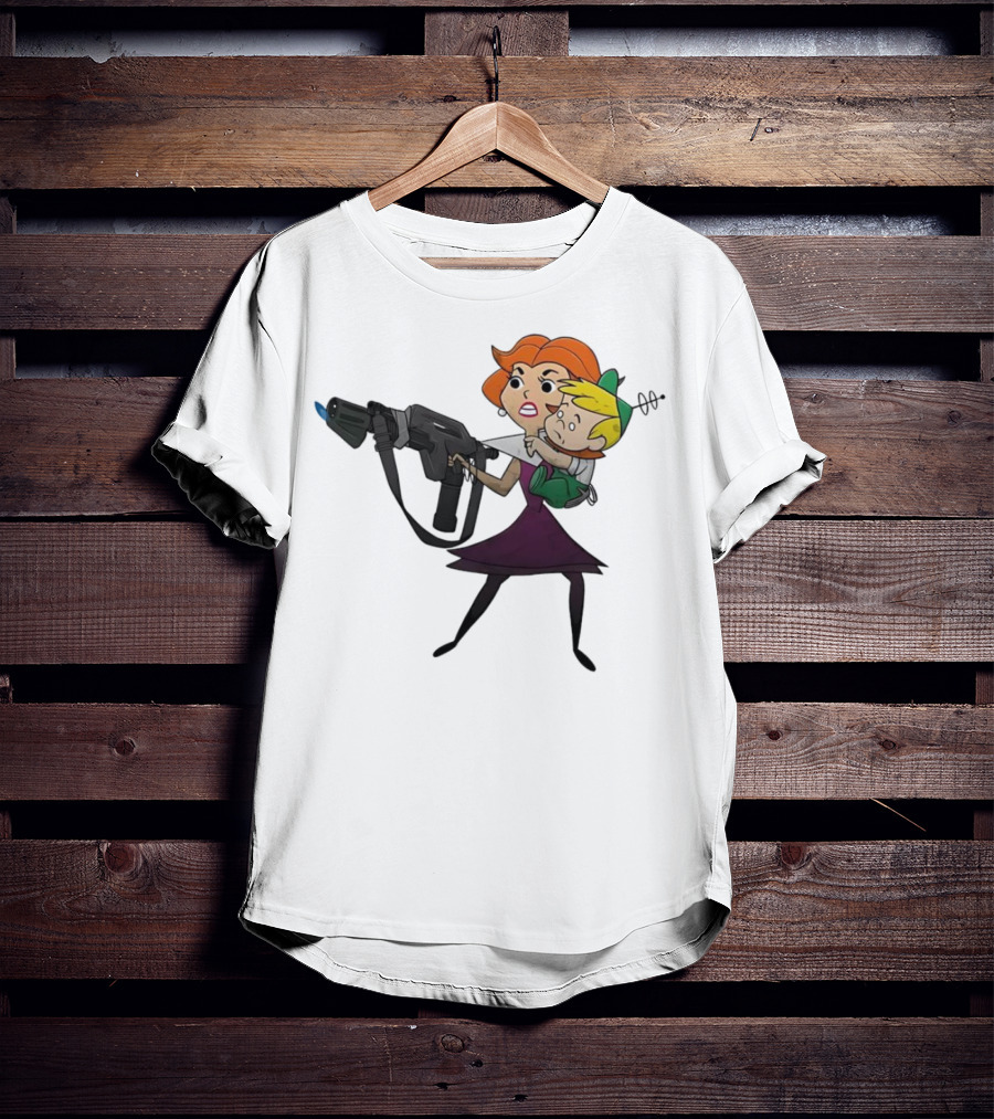 The Jetsons' Jane With Blaster Protecting Elroy Get Away From Him You B-word T-Shirt