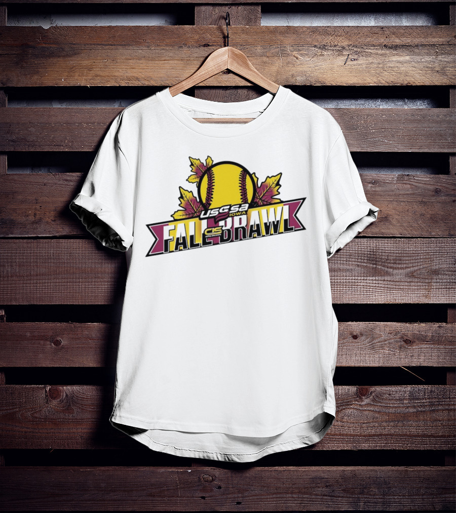 USSSA Iowa Fast Pitch CIS Fall Brawl Leaf Softball T-Shirt
