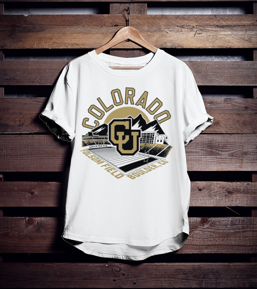 Colorado Buffaloes CU Folsom Field Boulder Stadium T-Shirt