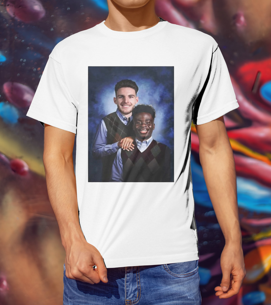 Declan Rice And Bukayo Saka Step Brothers Themed T-Shirt