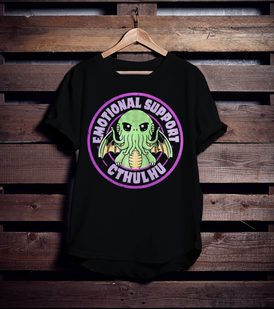 Emotional Support Cthulhu Cute Old One Mythos T-Shirt