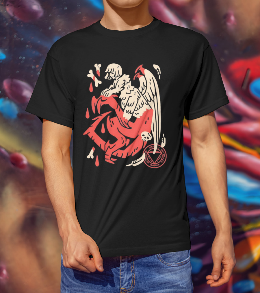 Falin Touden Dungeon Meshi Delicious In Dungeon Forbidden Magic Winged Creature With Skull And Bones T-Shirt