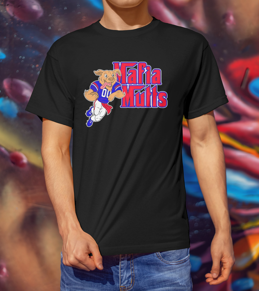 Buffalo Bills Mafia Mutts 01 Football Dog Cartoon T-Shirt