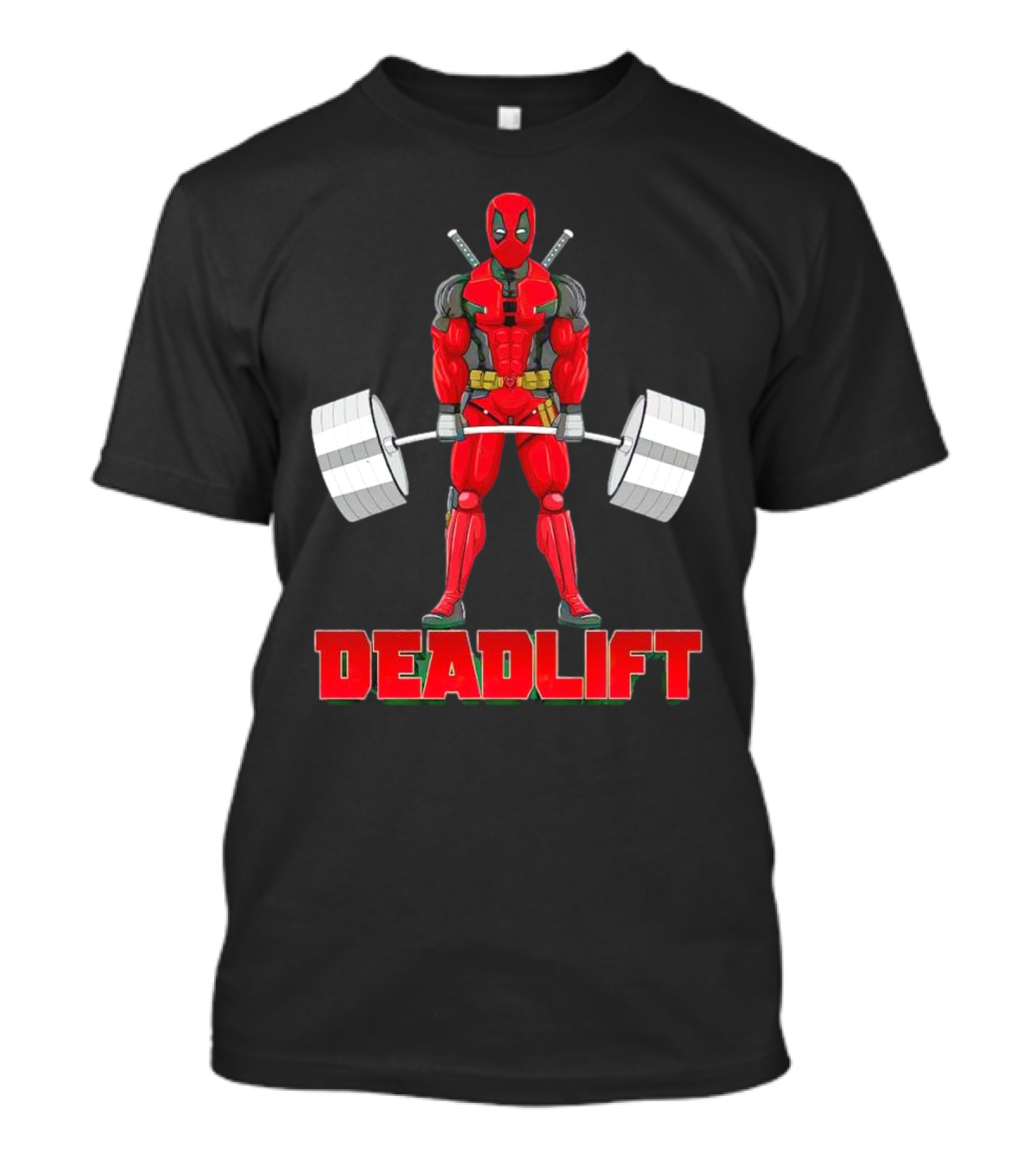 Deadpool Deadlift Gym Fitness Comic Character Strength Training T-Shirt