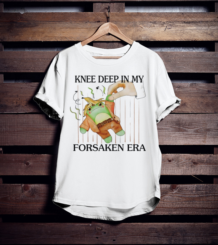 Knee Deep In My Forsaken Era Frog In Banana Peel T-Shirt