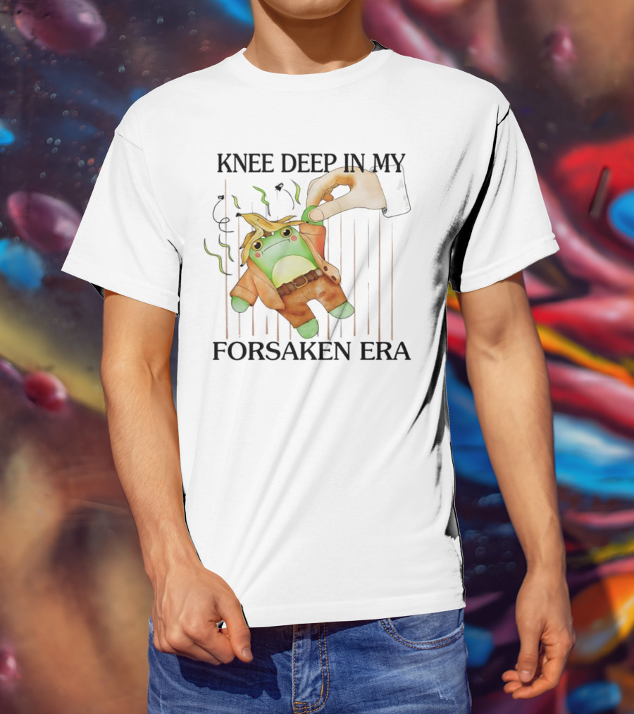 Knee Deep In My Forsaken Era Frog In Banana Peel T-Shirt
