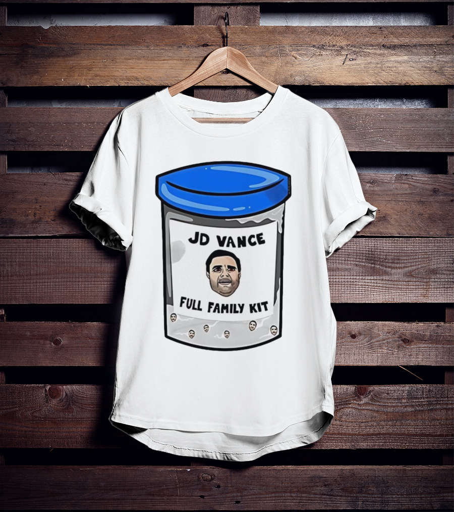 JD Vance Full Family Kit Face Jar Black Blue Lid T-Shirt