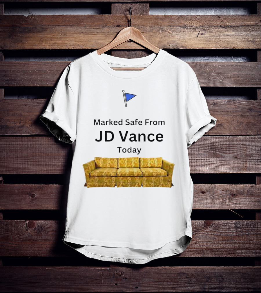 Marked Safe From JD Vance Today Yellow Floral Sofa T-Shirt