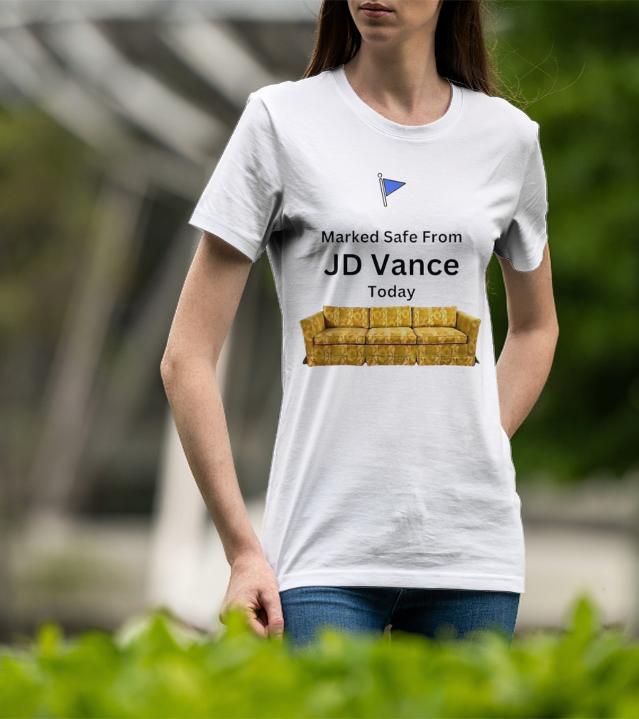 Marked Safe From JD Vance Today Yellow Floral Sofa T-Shirt