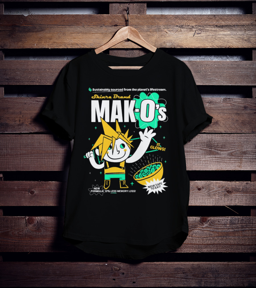 Shinra Brand Mak-0's Sustainably Sourced It Glows New Formula 10% Less Memory Loss Now Safe To Eat T-Shirt