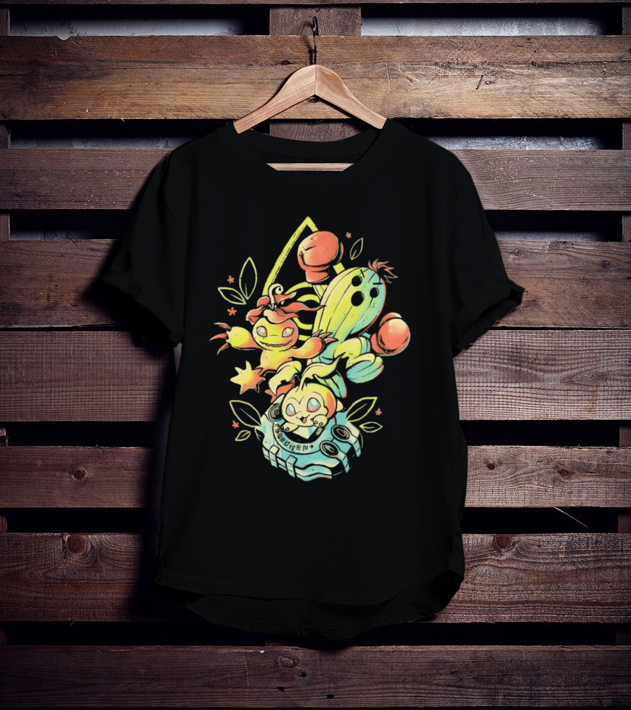 Tanemon Palmon Togemon Retro Digivice T-Shirt