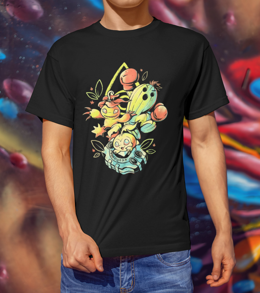 Tanemon Palmon Togemon Retro Digivice T-Shirt