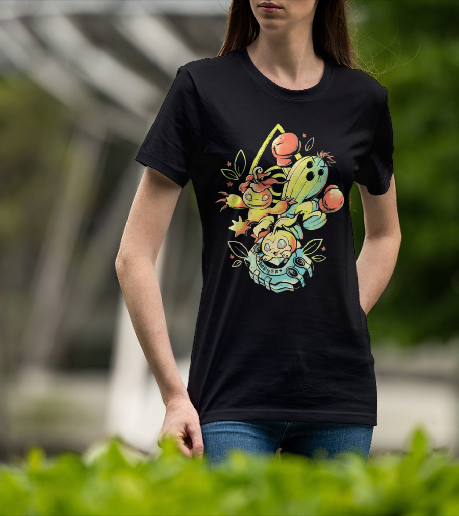 Tanemon Palmon Togemon Retro Digivice T-Shirt