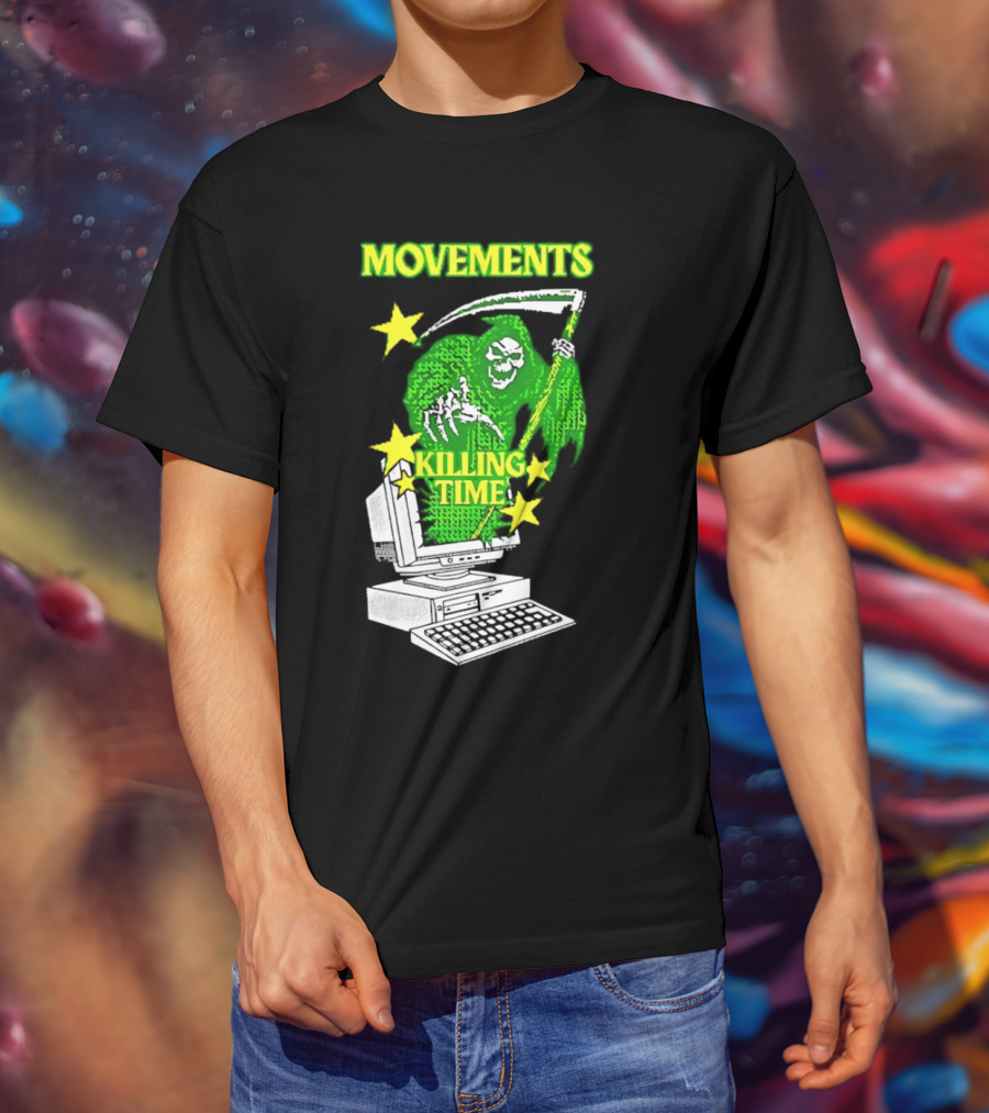 Movements Killing Time Reaper With Computer T-Shirt