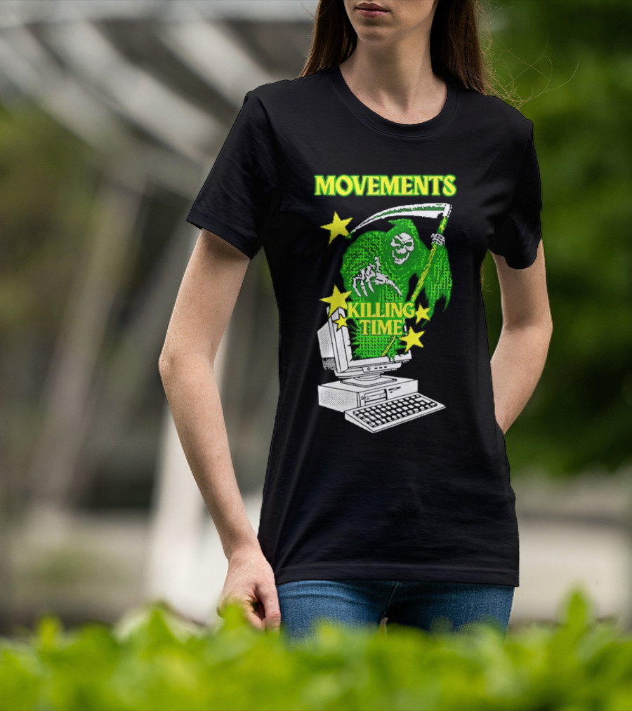 Movements Killing Time Reaper With Computer T-Shirt