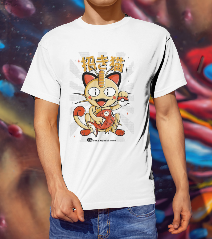 Meowth Poke Maneki Neko 招き猫 T-Shirt