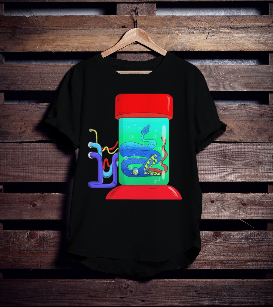 Viper In Colorful Science Lab Jar With Tubes T-Shirt
