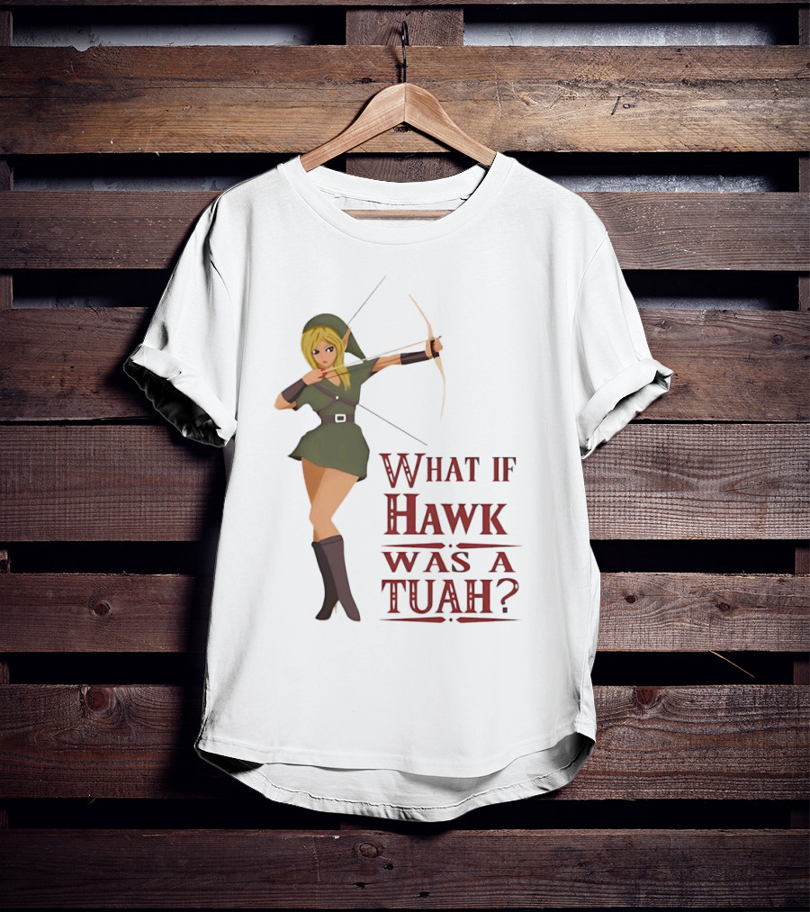 What If Hawk Was A Tuah? Zelda Archer In Green Tunic T-Shirt