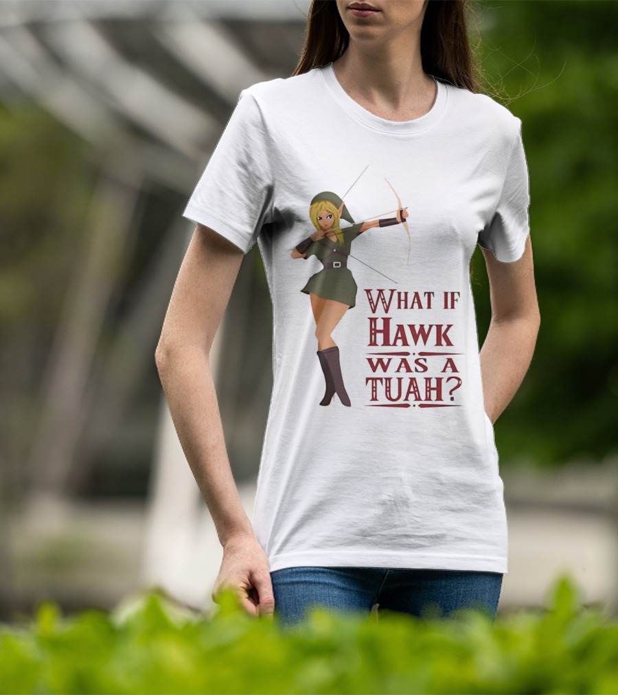 What If Hawk Was A Tuah? Zelda Archer In Green Tunic T-Shirt