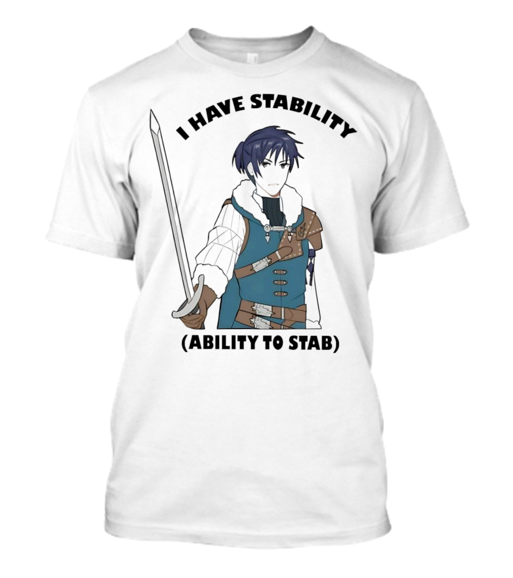 I Have Stability Ability To Stab Blue-Haired Anime Character Katie Gavin Photo T-Shirt