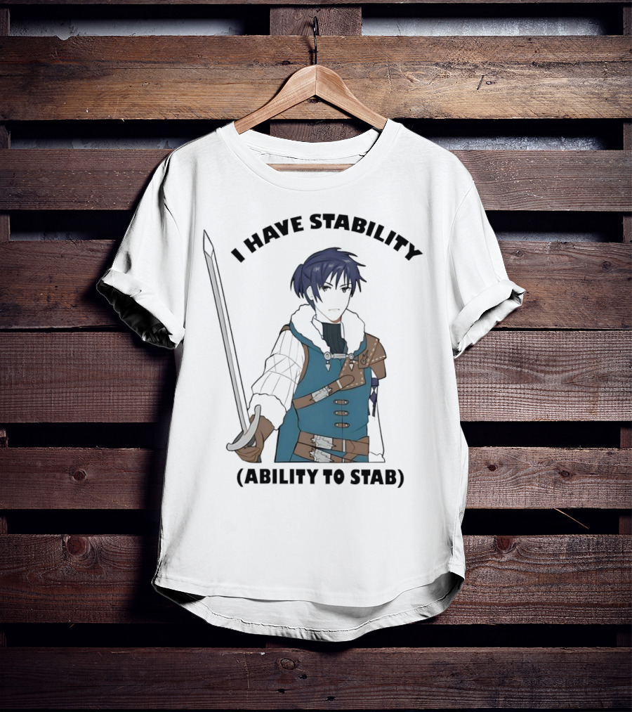 I Have Stability Ability To Stab Blue-Haired Anime Character Katie Gavin Photo T-Shirt