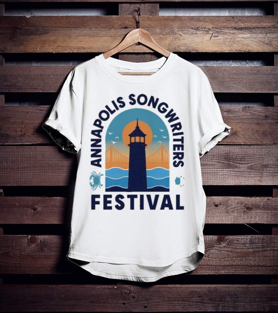 Annapolis Songwriters Festival Lighthouse And Bay Scene T-Shirt