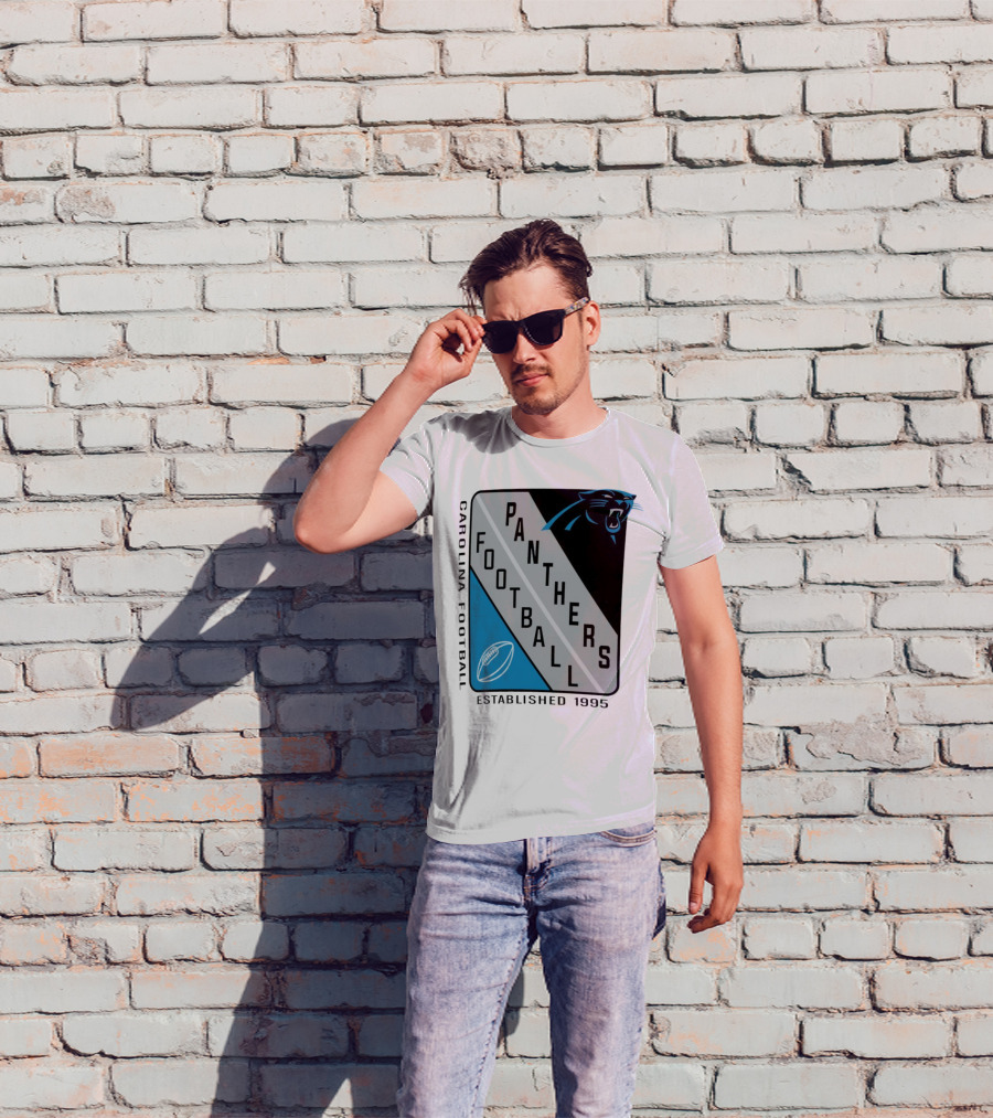 Carolina Panthers Football Shield Established 1995 T-Shirt