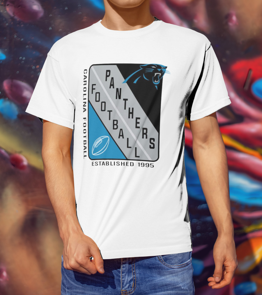 Carolina Panthers Football Shield Established 1995 T-Shirt