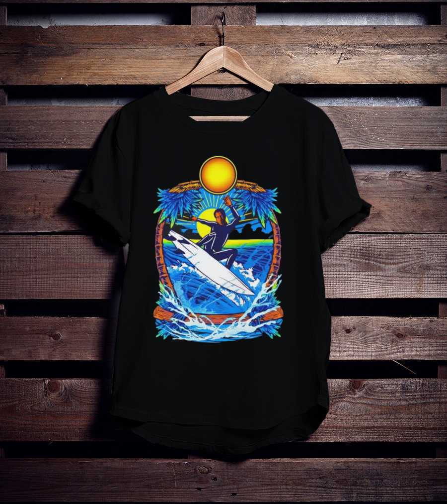 Chill With Water Surfing Under The Sun And Palm Trees T-Shirt