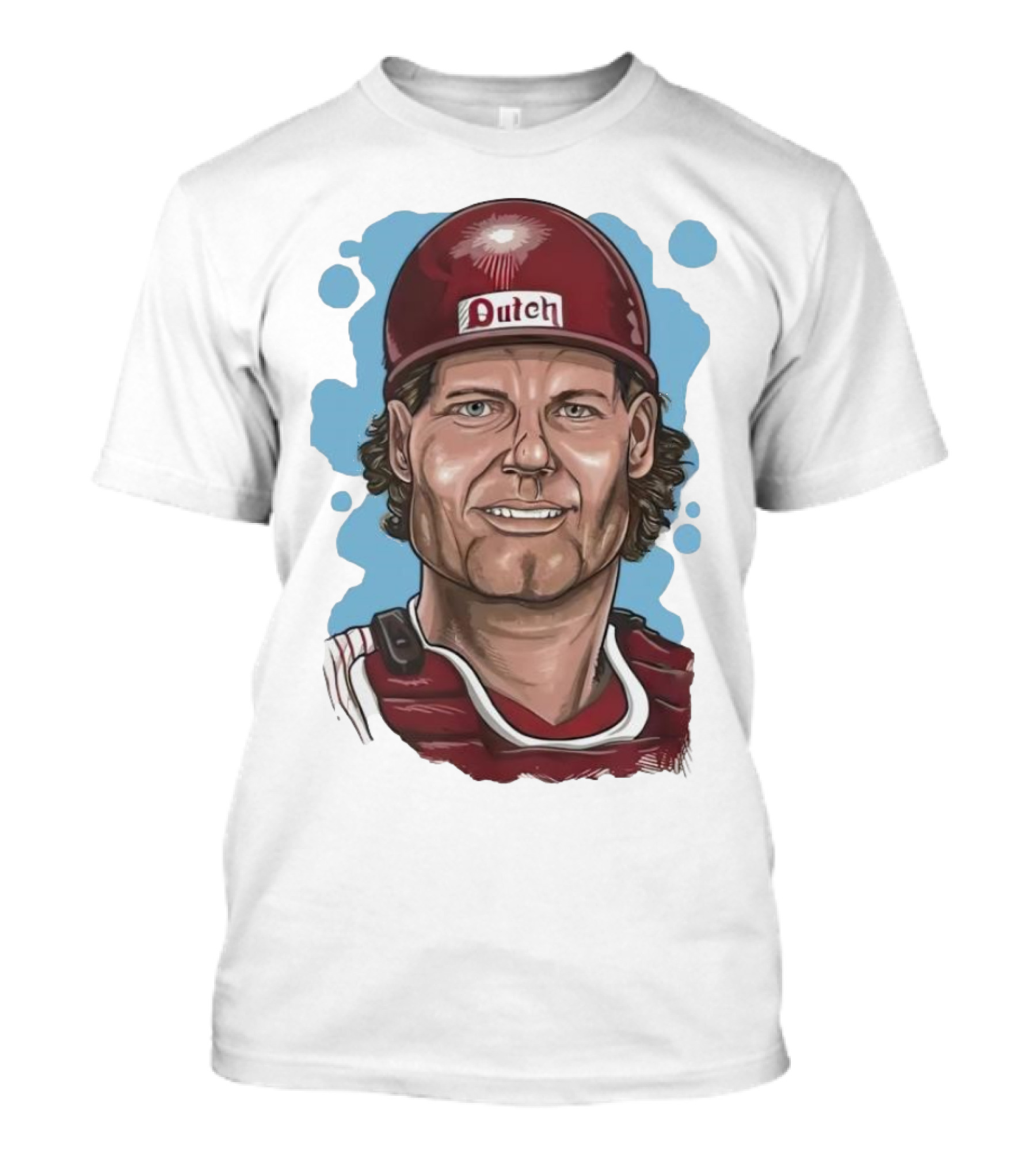 Darren Daulton Philadelphia Phillies Dutch Cartoon T-Shirt