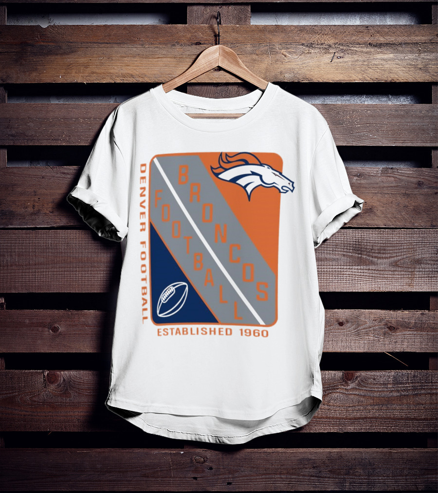 Denver Broncos Football Established 1960 Shield T-Shirt