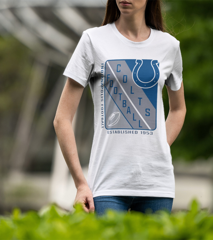 Indianapolis Colts Football Shield Established 1953 T-Shirt