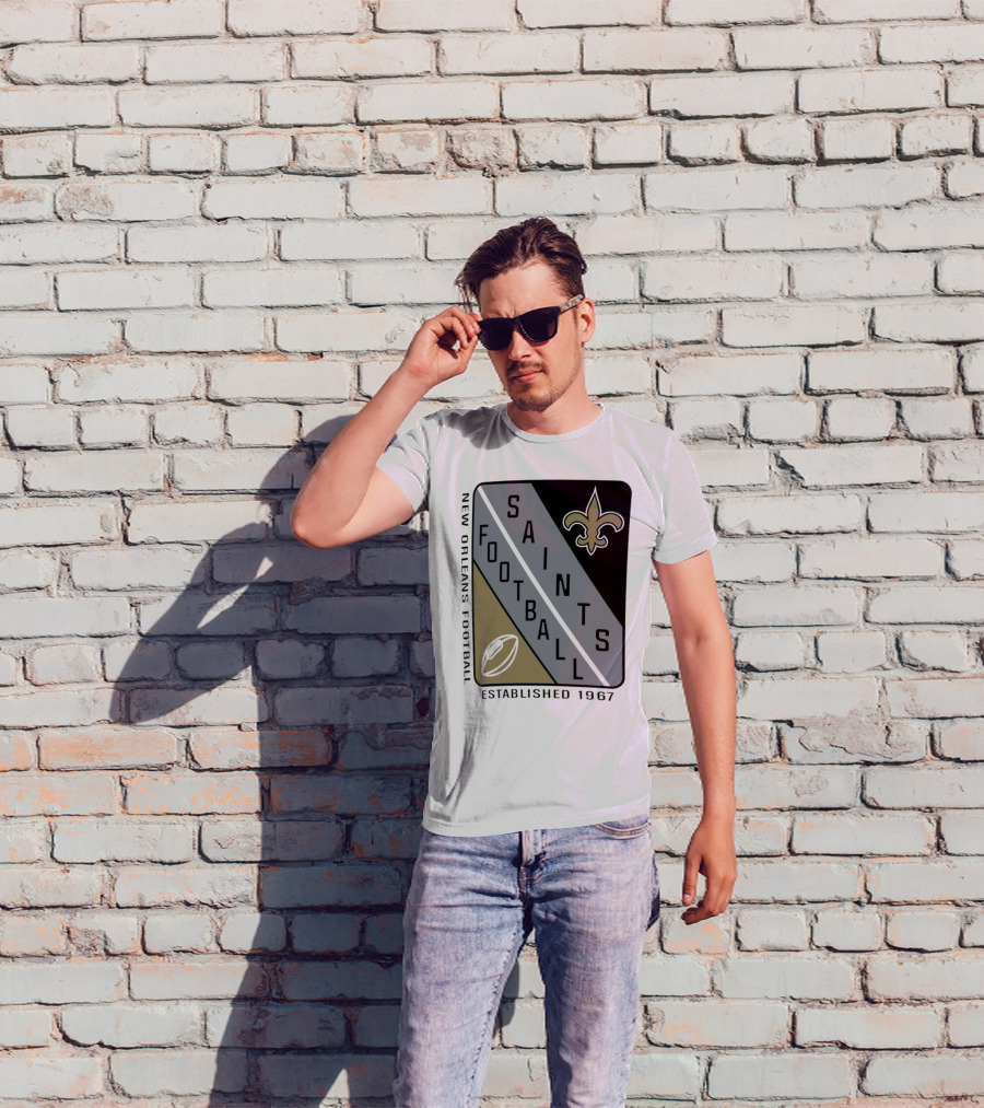 New Orleans Saints Football Shield Established 1967 Fleur-de-lis T-Shirt