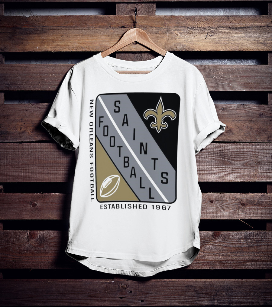 New Orleans Saints Football Shield Established 1967 Fleur-de-lis T-Shirt