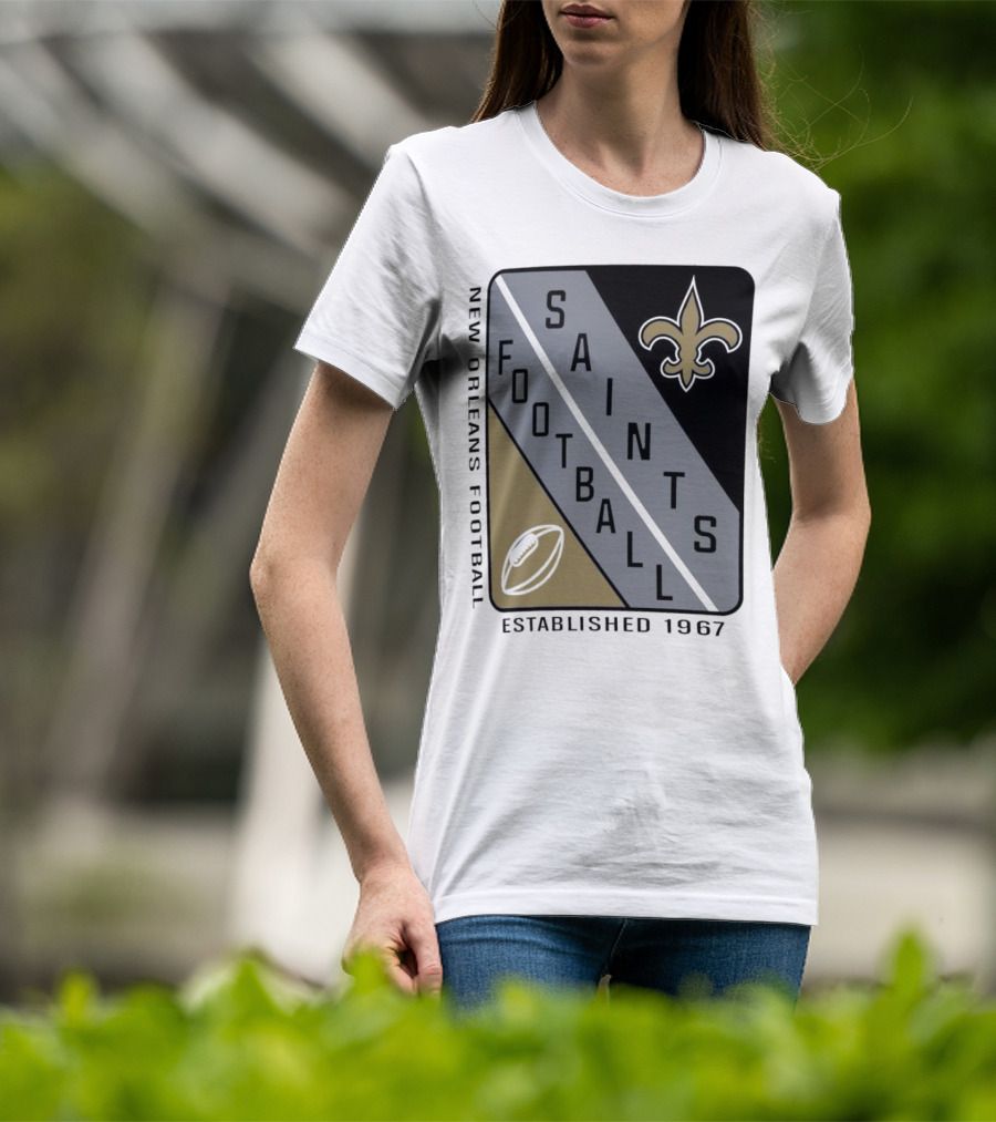 New Orleans Saints Football Shield Established 1967 Fleur-de-lis T-Shirt