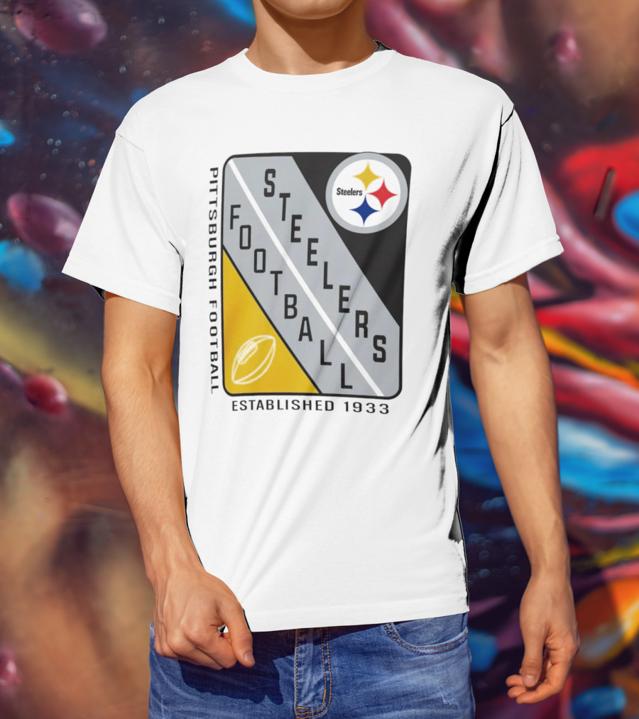 Pittsburgh Steelers Football Established 1933 Shield T-Shirt